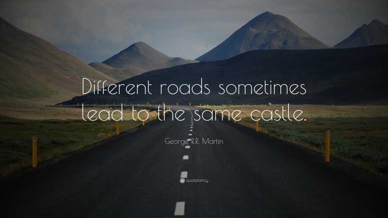 Different roads